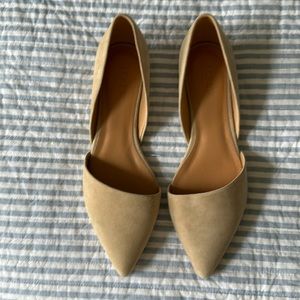 New! J. Crew Zoe suede d’orsay shoes flats pointy toes